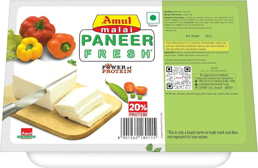 Amul Paneer, paneer