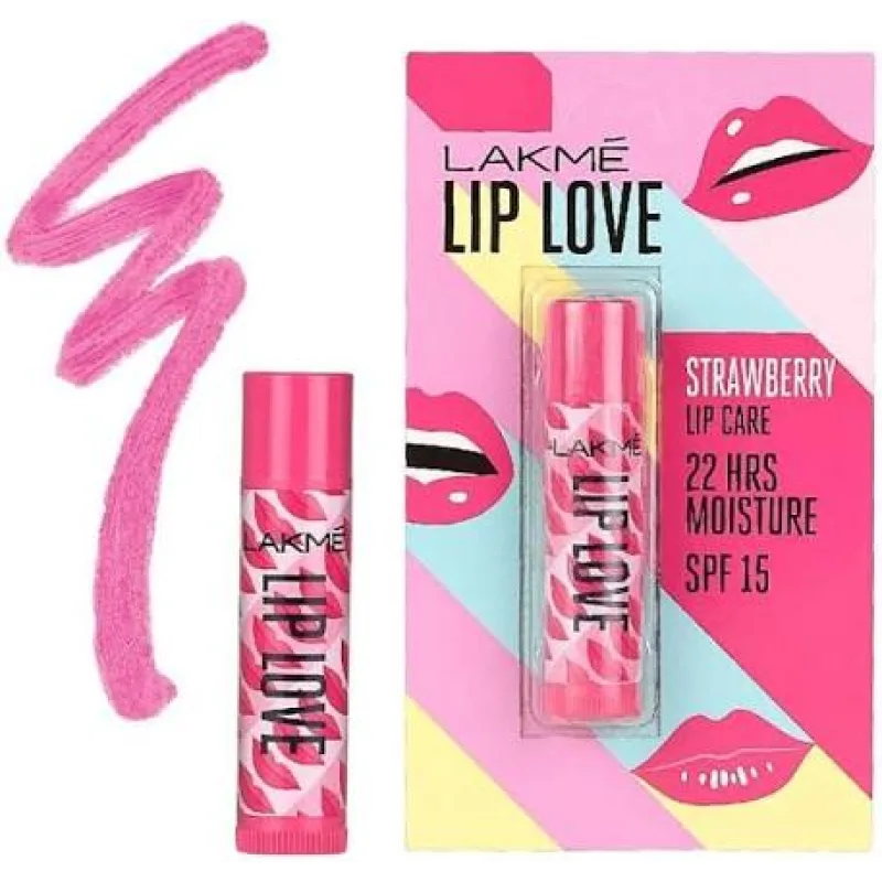 Lakme Lip Love Chapstick Strawberry 4.5g