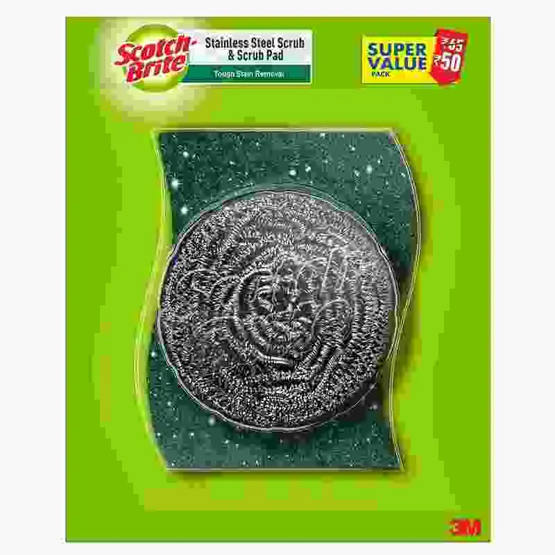 Scotch-Brite Scrub Pad with Steel Scrub Combo
